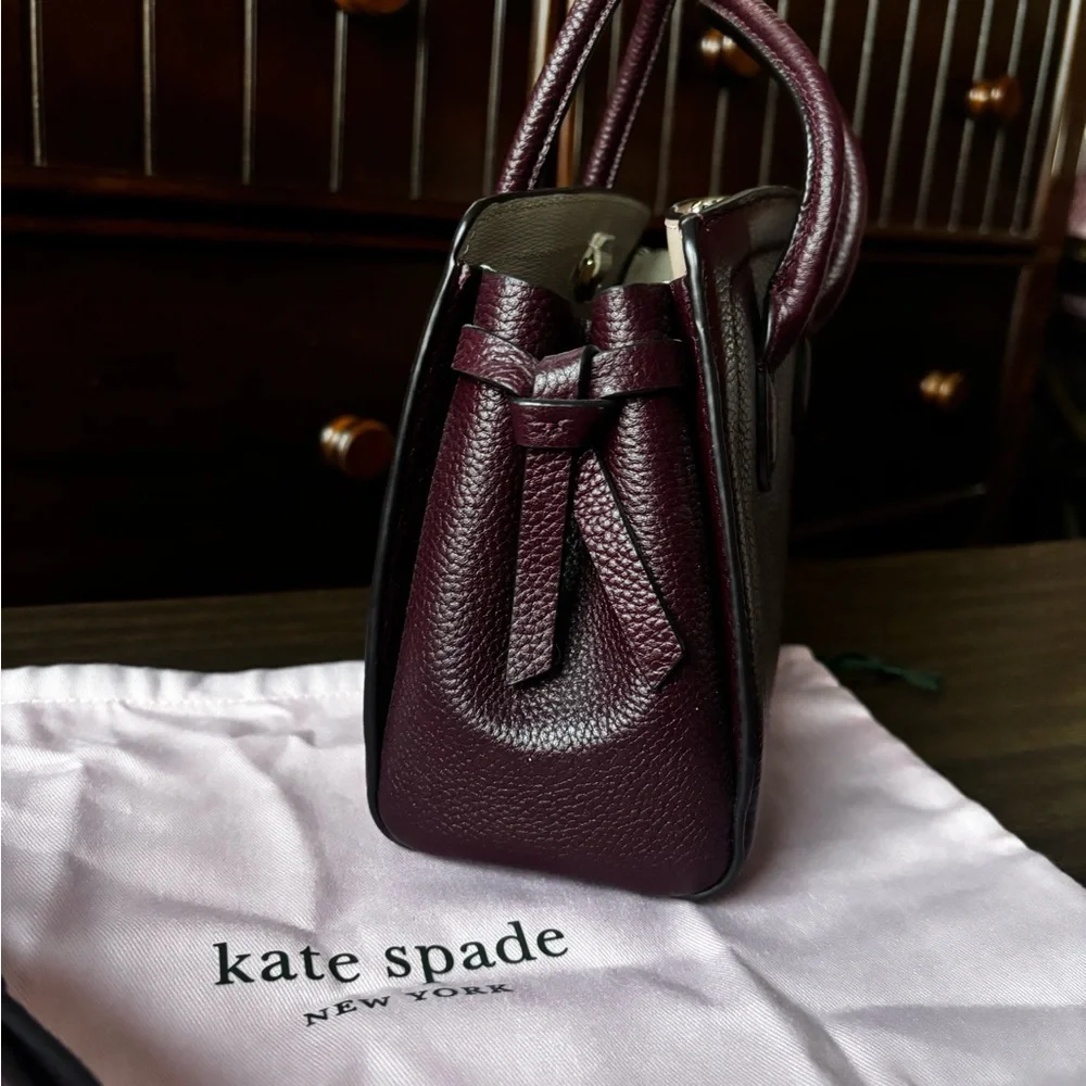 Kate Spade Knott Mini Satchel Plum Grenache - Picture 8 of 11